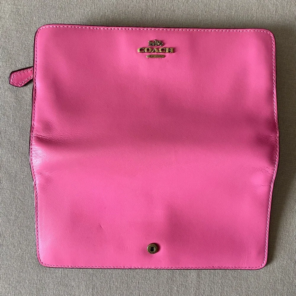 Coach Vibrant Pink Women's Wallet - Picture 7 of 10